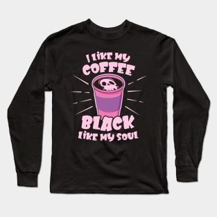 Black Like My Soul Pastel Grunge Nu Goth Coffee Long Sleeve T-Shirt